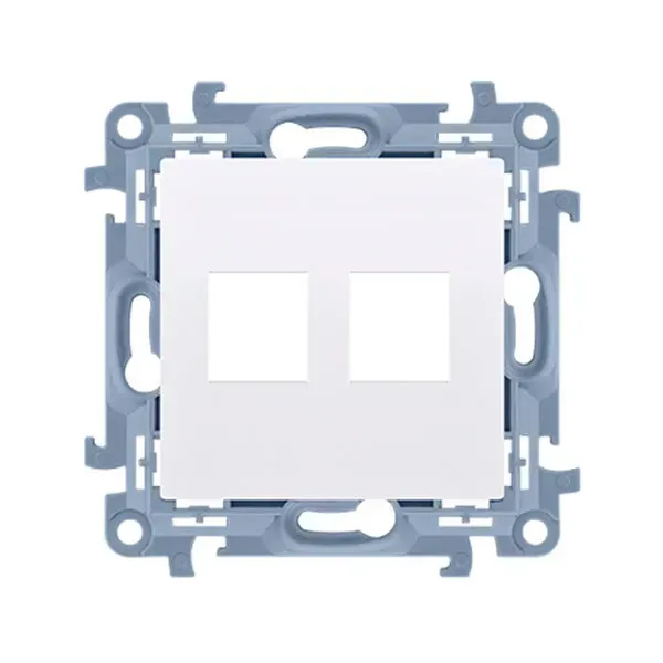 Адаптер інформаційний SIMON10 2xRJ45 Keystone, білий (CKP2.01/11)