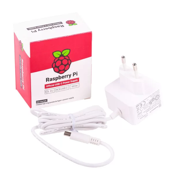 Блок живлення для Raspberry Pi 4, 5В/3А USB-C білий (оригінальний)