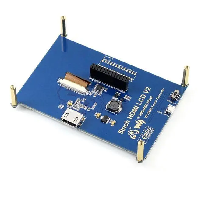 Дисплей сенсорний 5" для Raspberry Pi 800x480 LCD Resistive Touch Screen, Waveshare (WAV-10563) — зображення 2