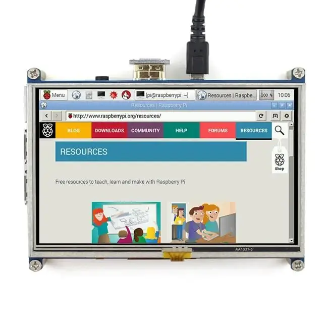 Дисплей сенсорний 5" для Raspberry Pi 800x480 LCD Resistive Touch Screen, Waveshare (WAV-10563)