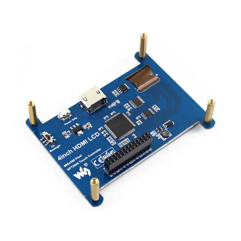 Екран Waveshare 4"  800x480 LCD IPS Resistance TS  HDMI  для Raspberri Pi3/4/5 WAV-12030 (RA333) — зображення 3