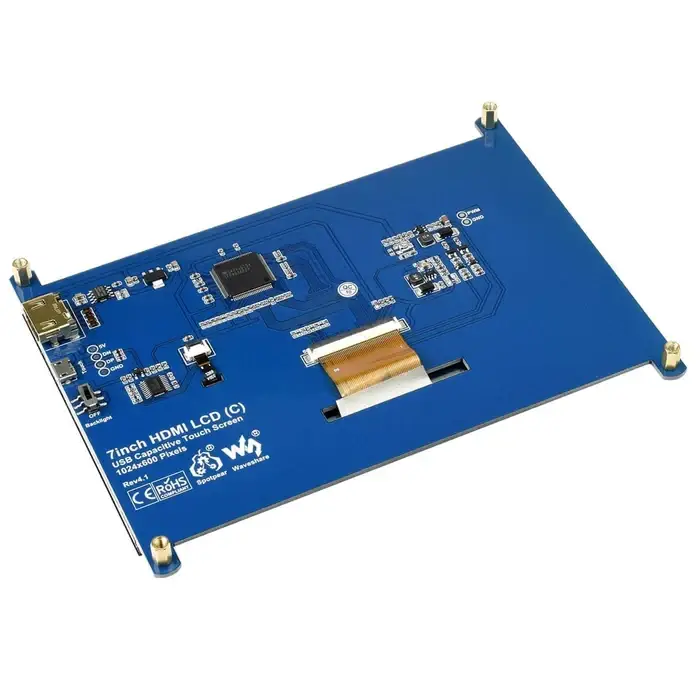 Екран Waveshare 7" 1024x600 LCD IPS  Capacitive TS HDMI для Raspberry Pi (WAV-11199) — зображення 2