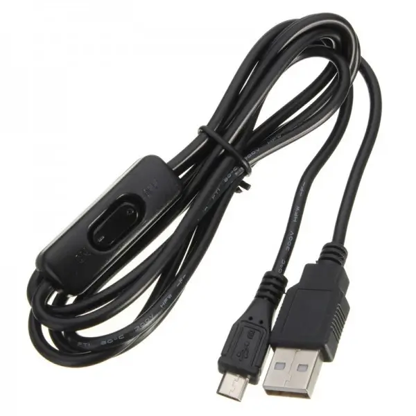 Кабель USB-Type C для Raspberry Pi з вимикачем 1.5м (RA607)