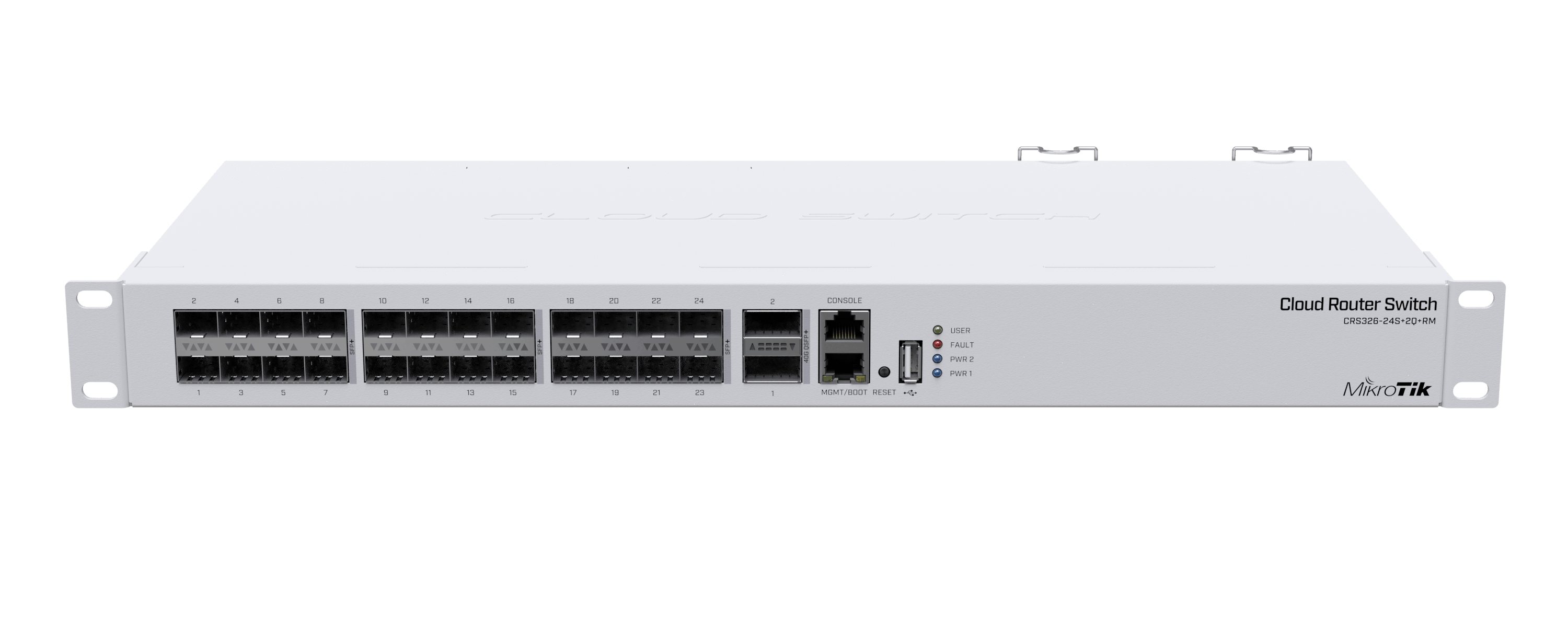 Комутатор керований MikroTik CRS326-24S+2Q+RM