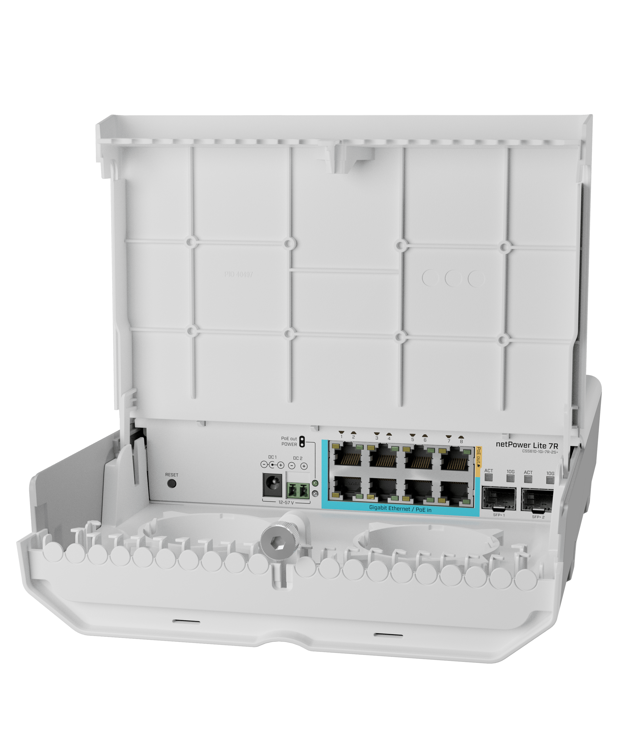 Комутатор керований Mikrotik (CSS610-1Gi-7R-2S+OUT) — зображення 1