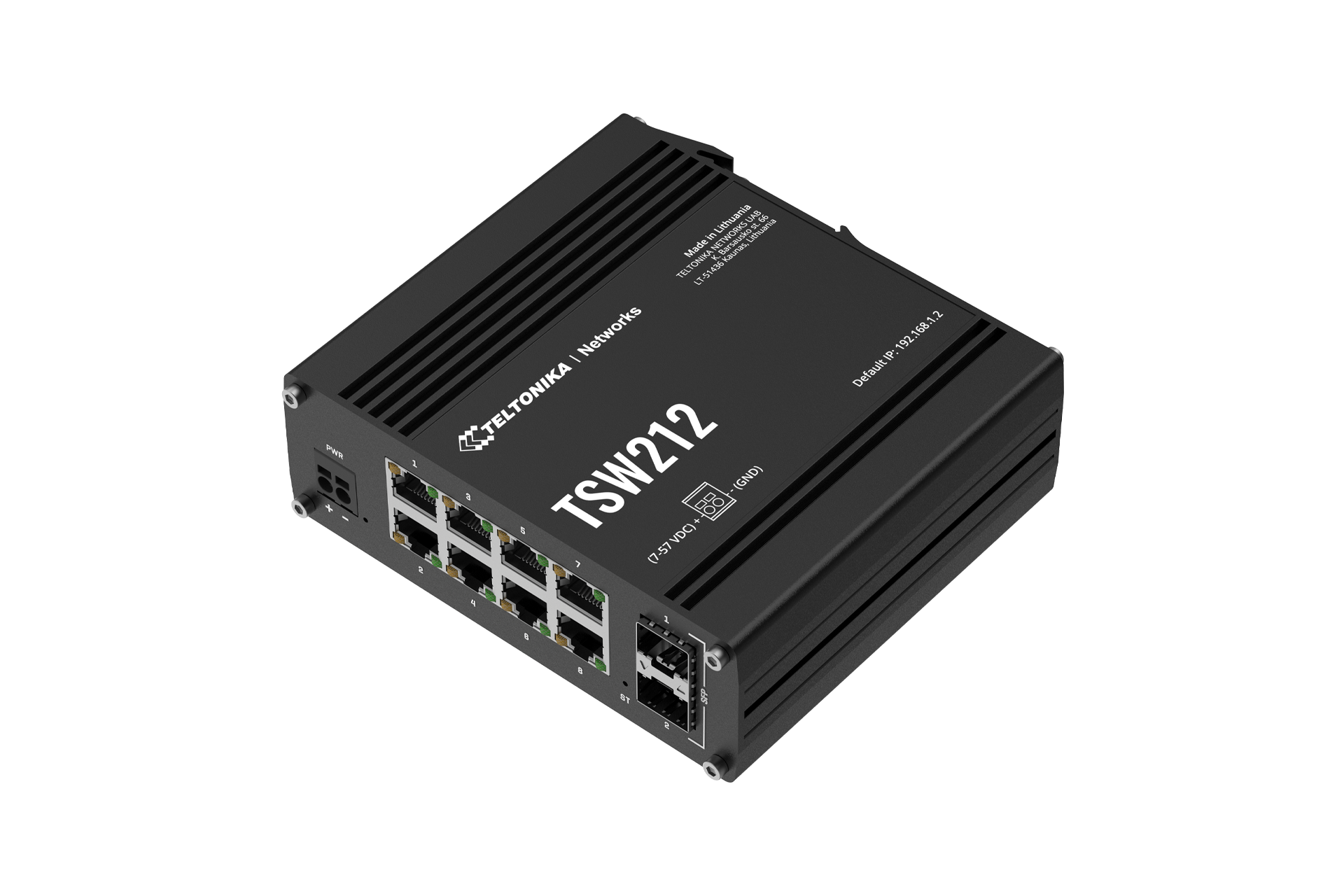 Комутатор керований Teltonika 8xGIGABIT/2xSFP без БЖ (TSW212) — зображення 3