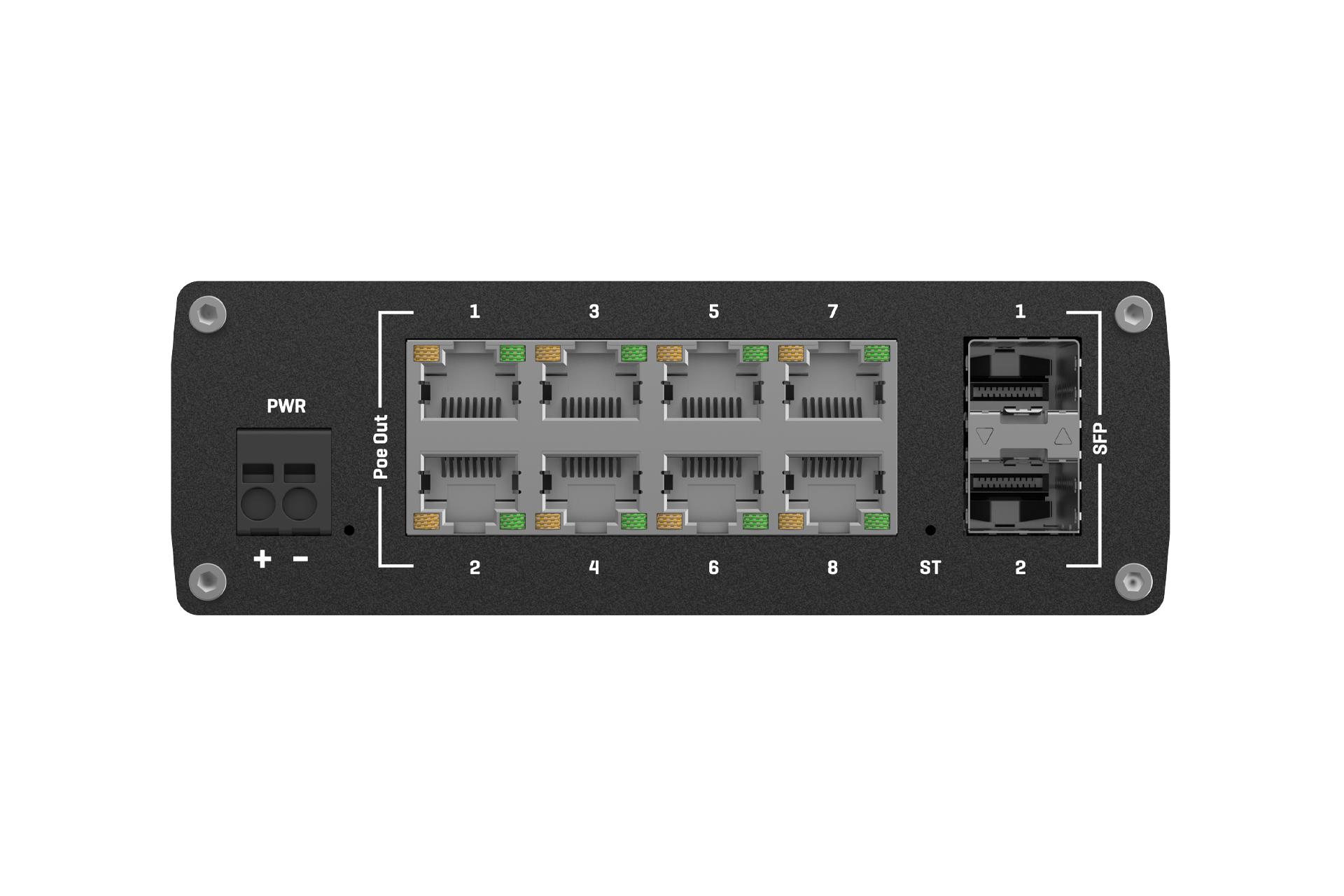 Комутатор керований Teltonika 8xGIGABIT/2xSFP/PoE+ без БЖ (TSW202) — зображення 4
