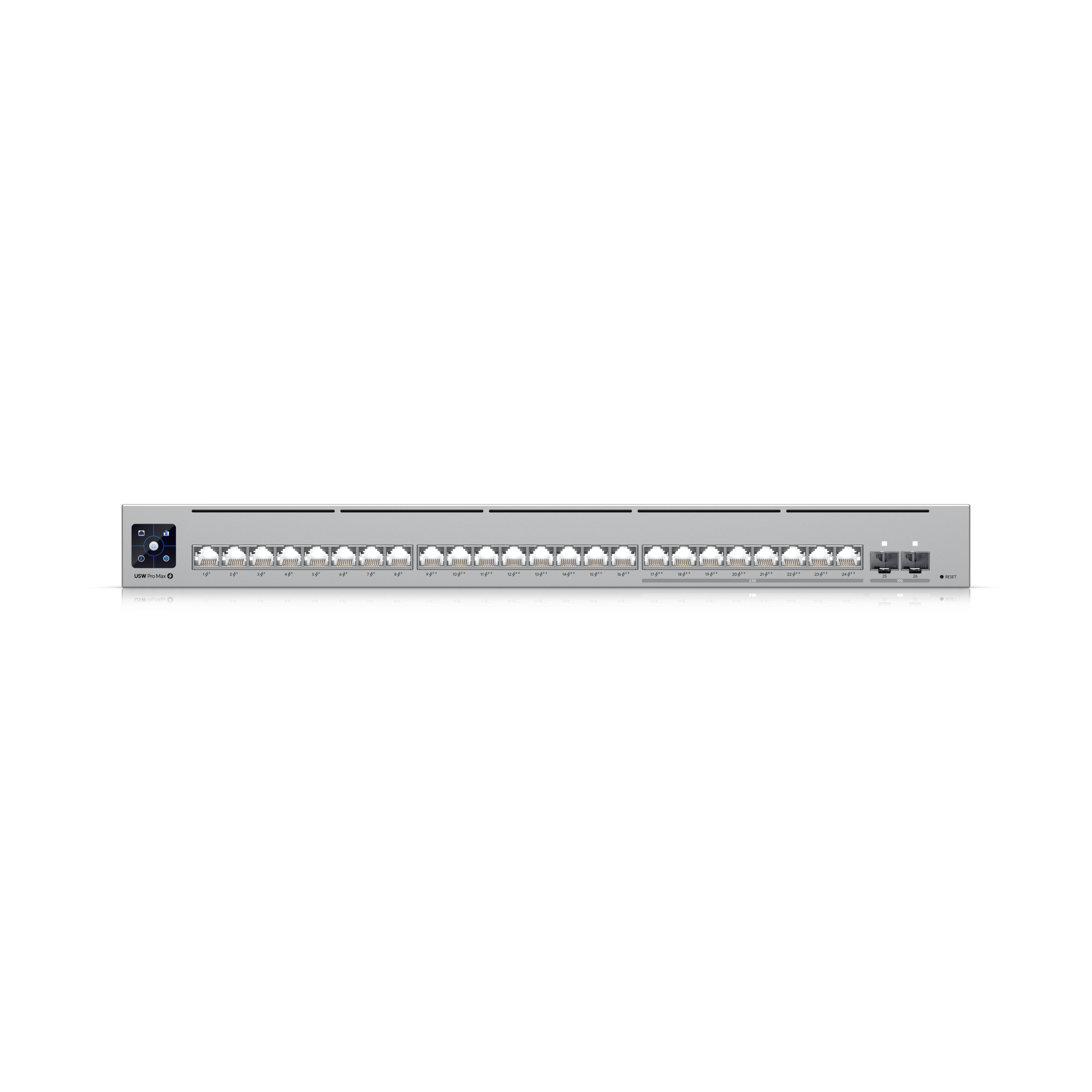 Комутатор керований Ubiquiti (8) PoE/PoE+ (16) 60W PoE++ 400W (USW-PRO-MAX-24-POE) — зображення 2