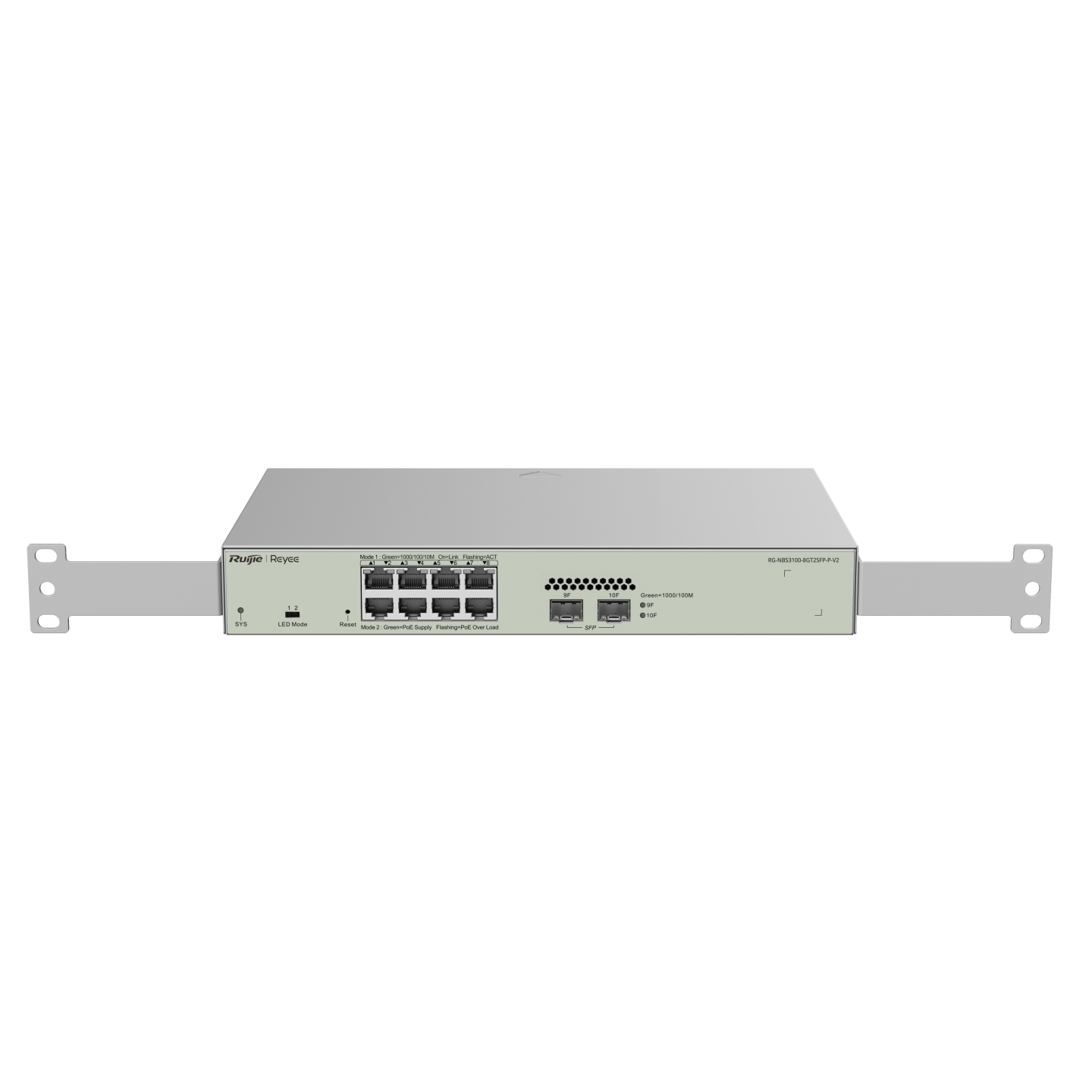 Комутатор L2-рівня Ruijie Reyee RG-NBS3100-8GT2SFP-P-V2 — зображення 2