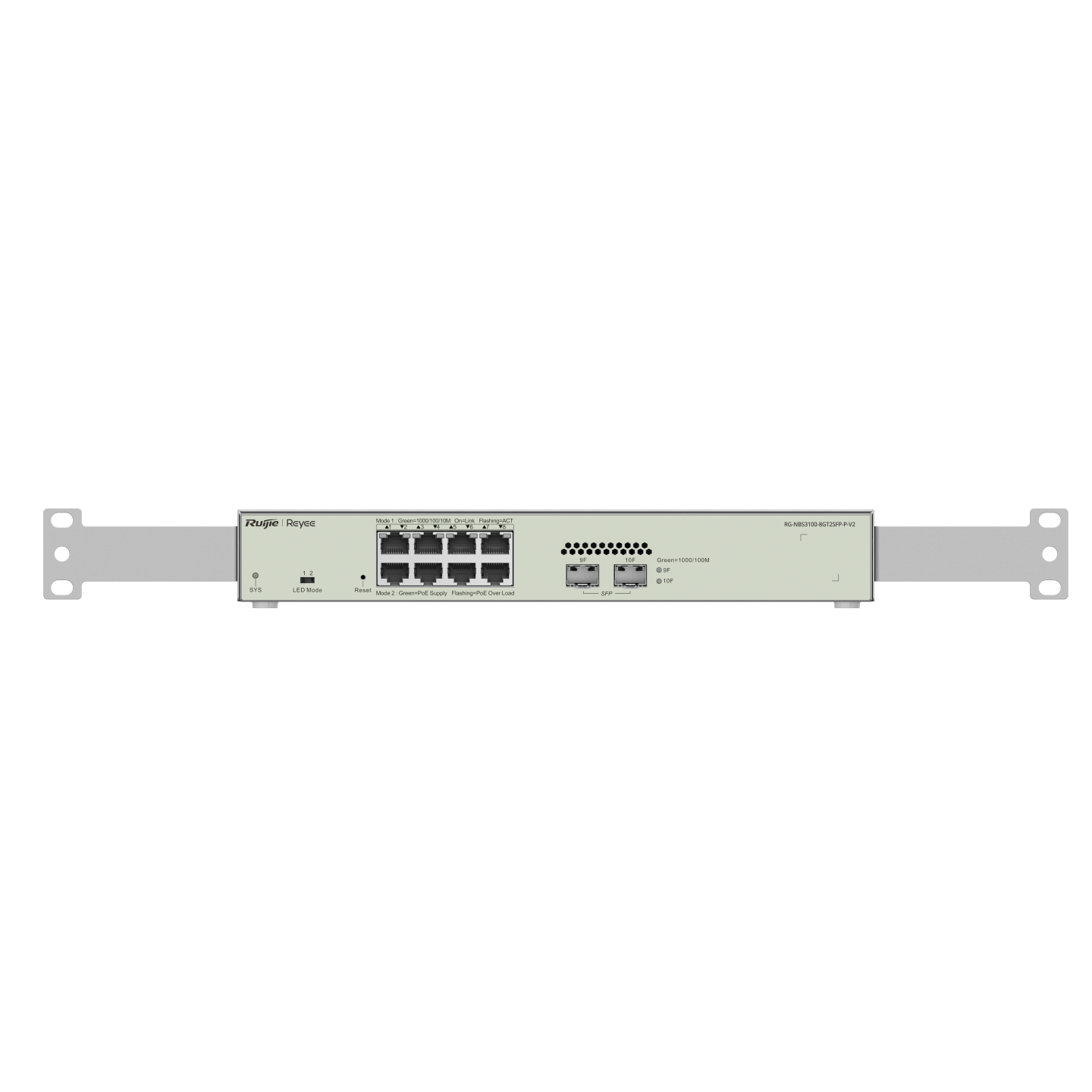 Комутатор L2-рівня Ruijie Reyee RG-NBS3100-8GT2SFP-P-V2 — зображення 1