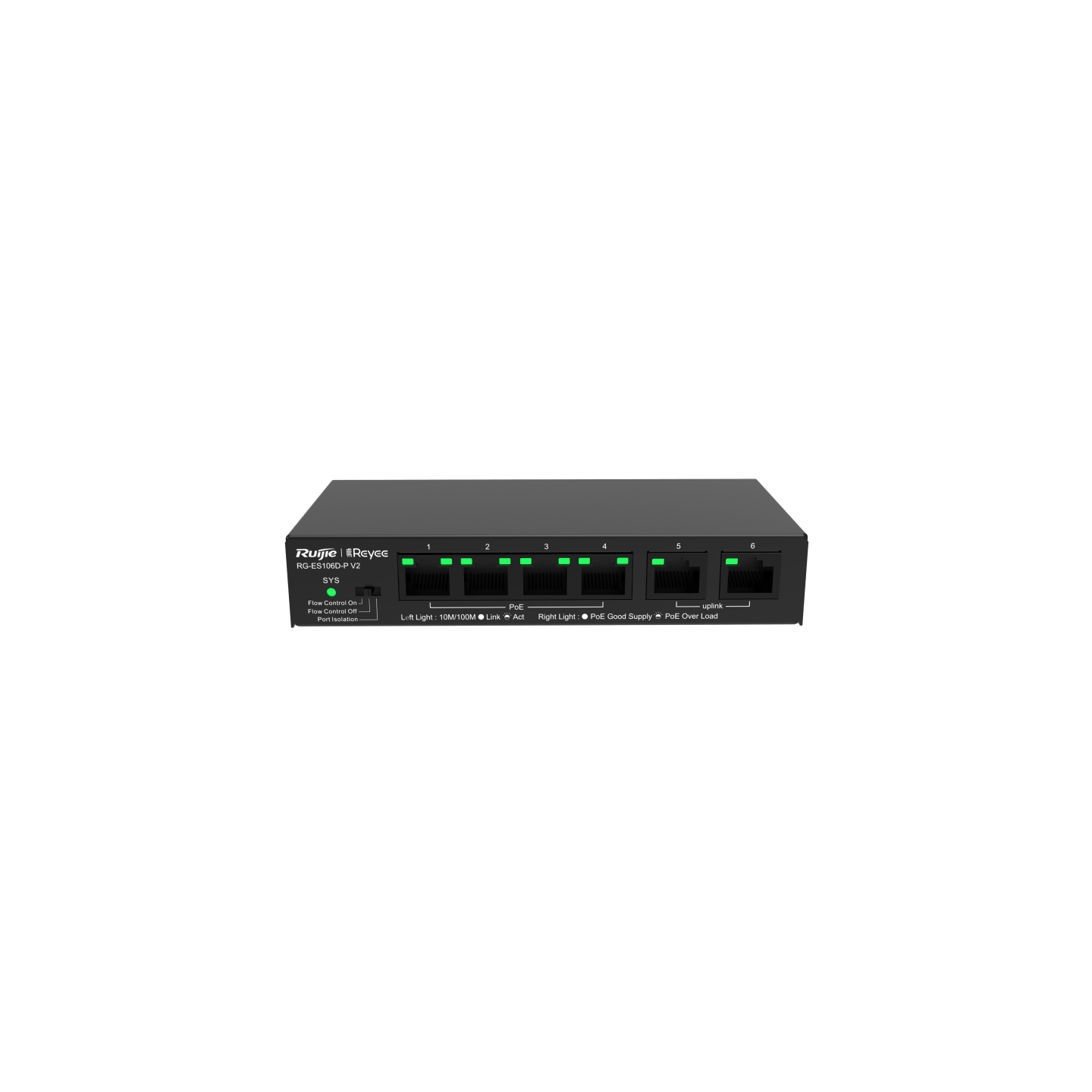 Комутатор Ruijie Reyee RG-ES106D-P V2 — зображення 1