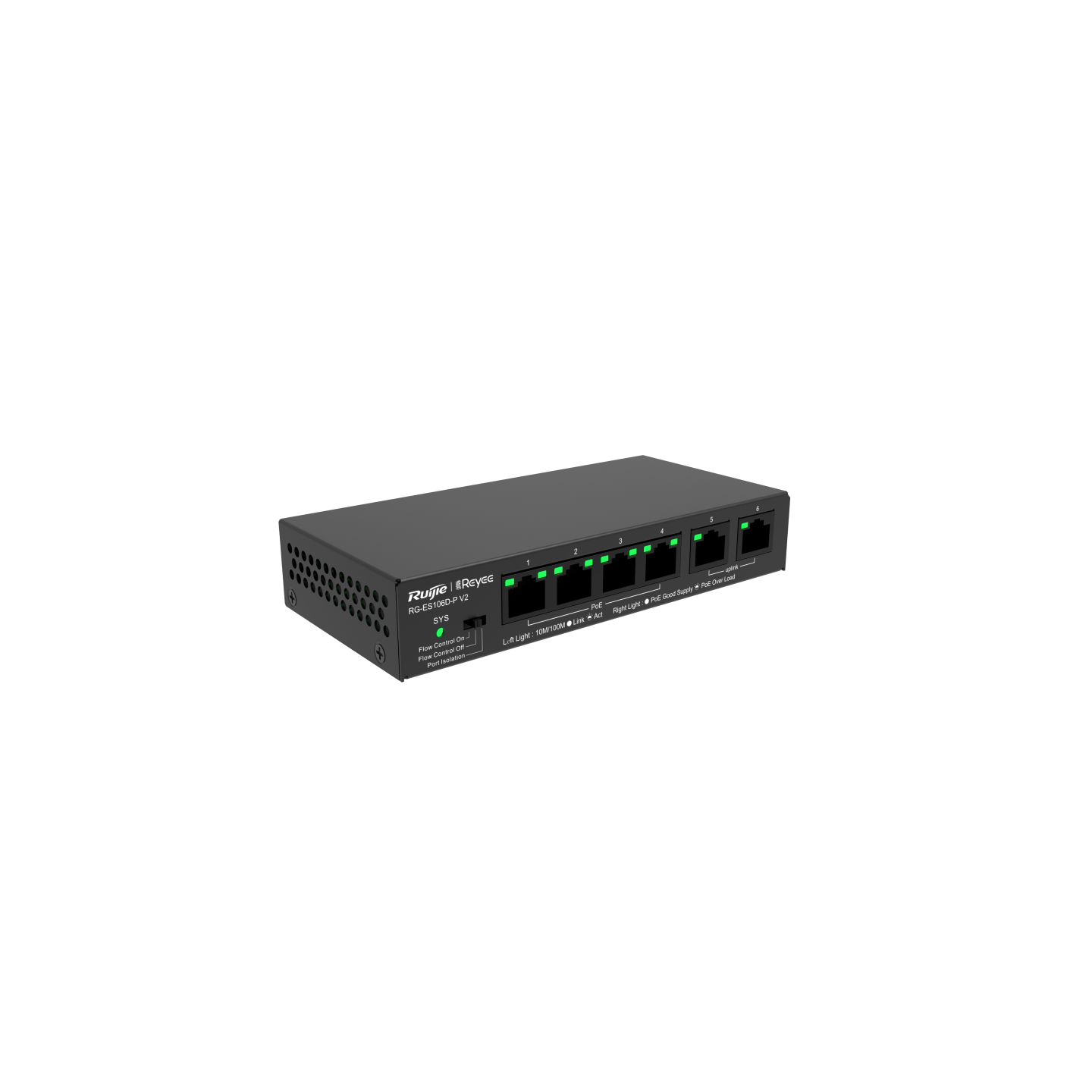 Комутатор Ruijie Reyee RG-ES106D-P V2 — зображення 2