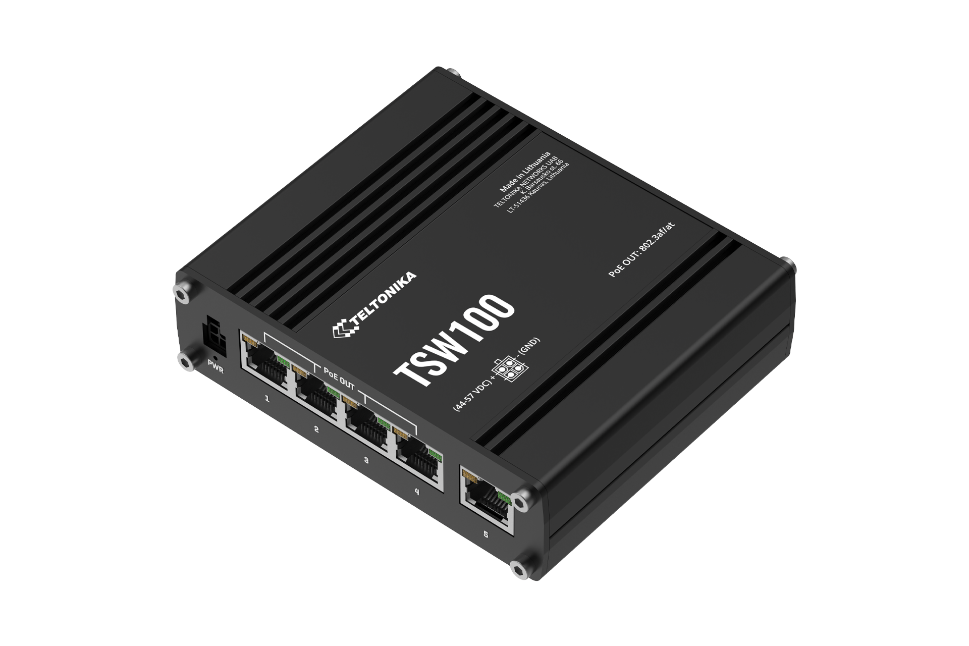 Комутатор Teltonika 5хGIGABIT/PoE+ (TSW100) — зображення 2