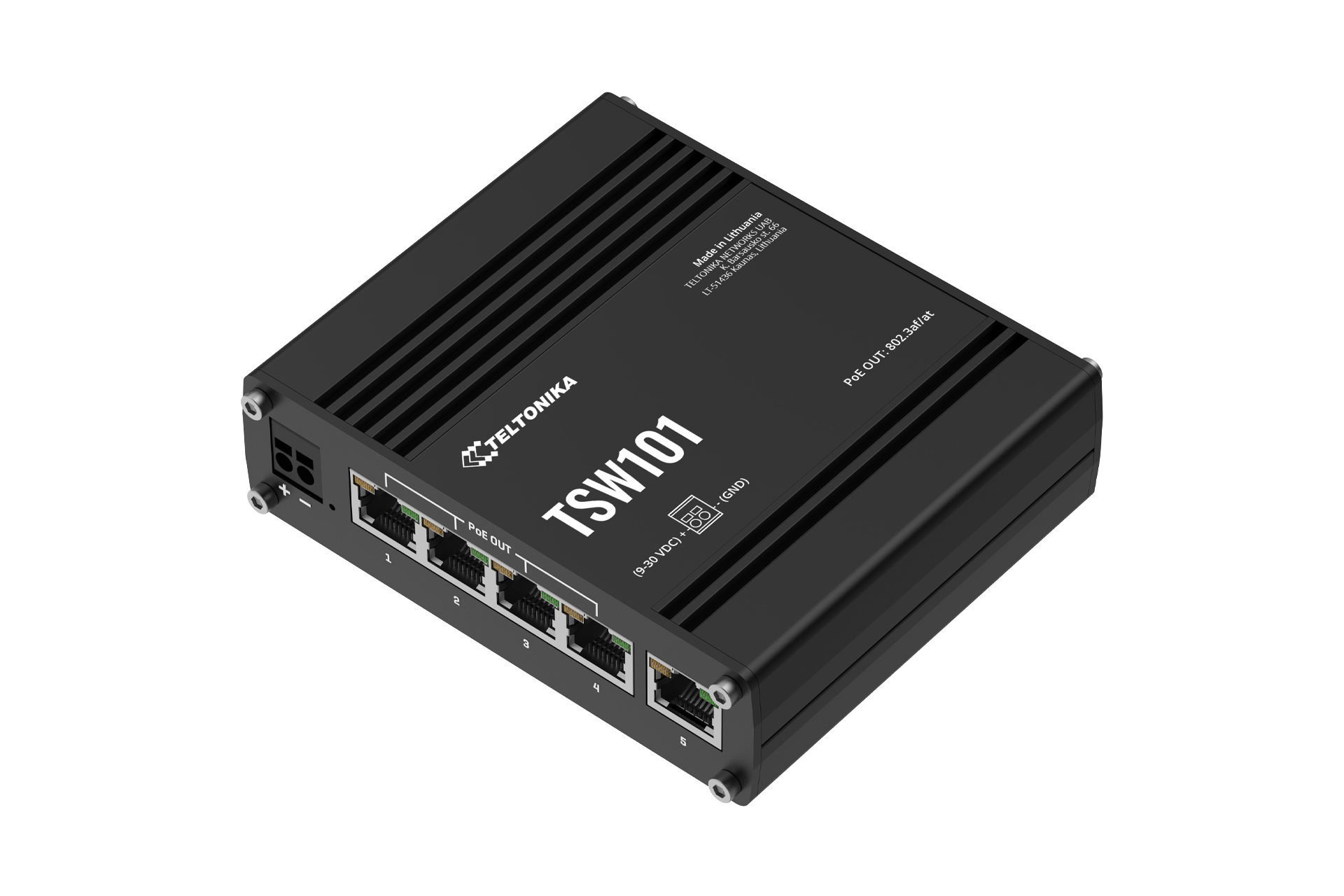 Комутатор Teltonika 5xGIGABIT/PoE+ без БЖ (TSW101) — зображення 3