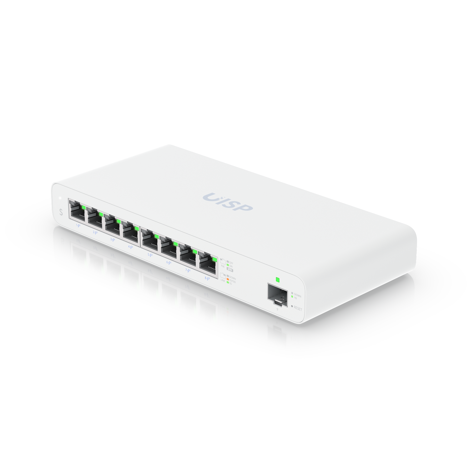 Комутатор Ubiquiti UISP Switch 8 port 110W PoE budget, max. 30W/port (UISP-S) — зображення 1
