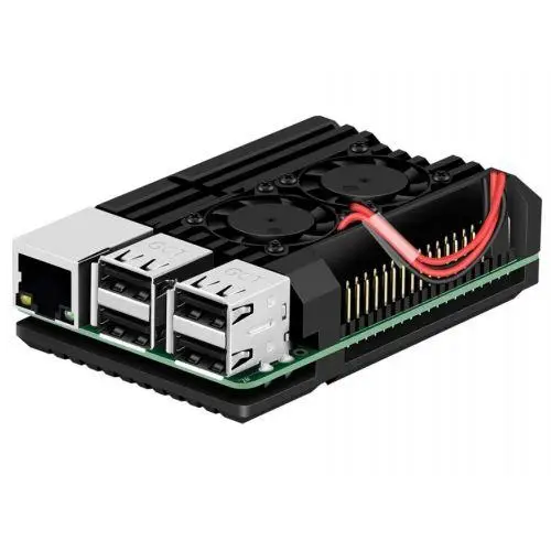 Корпус для Raspberry Pi 4 алюмінієвий з 2-ма вентиляторами (RA503) — зображення 2