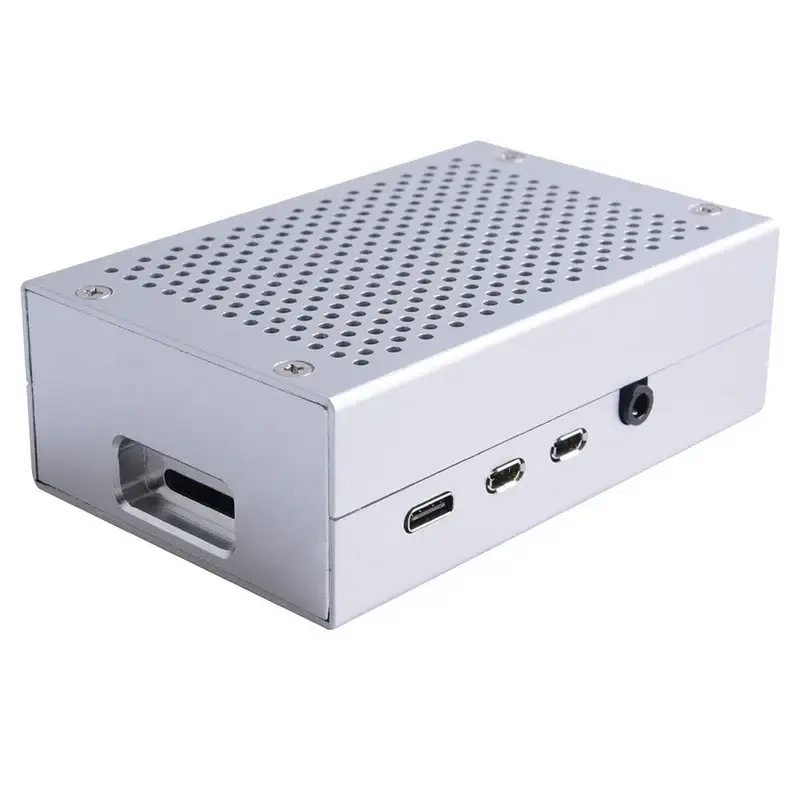 Корпус для Raspberry Pi 4 алюмінієвий з перфорацією — зображення 3