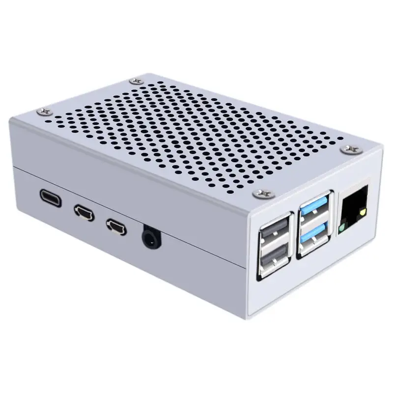 Корпус для Raspberry Pi 4 алюмінієвий з перфорацією — зображення 1