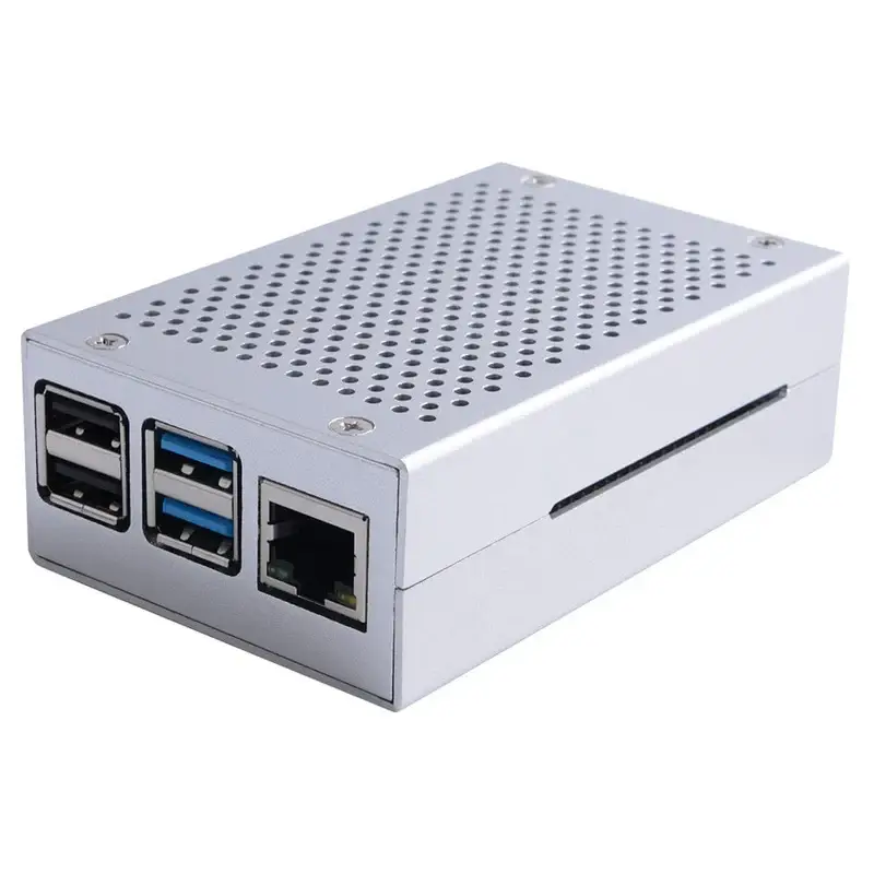 Корпус для Raspberry Pi 4 алюмінієвий з перфорацією — зображення 2