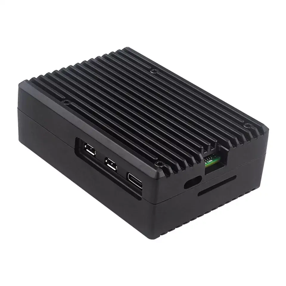 Корпус для Raspberry Pi 5 алюмінієвий чорний (RA793) — зображення 3