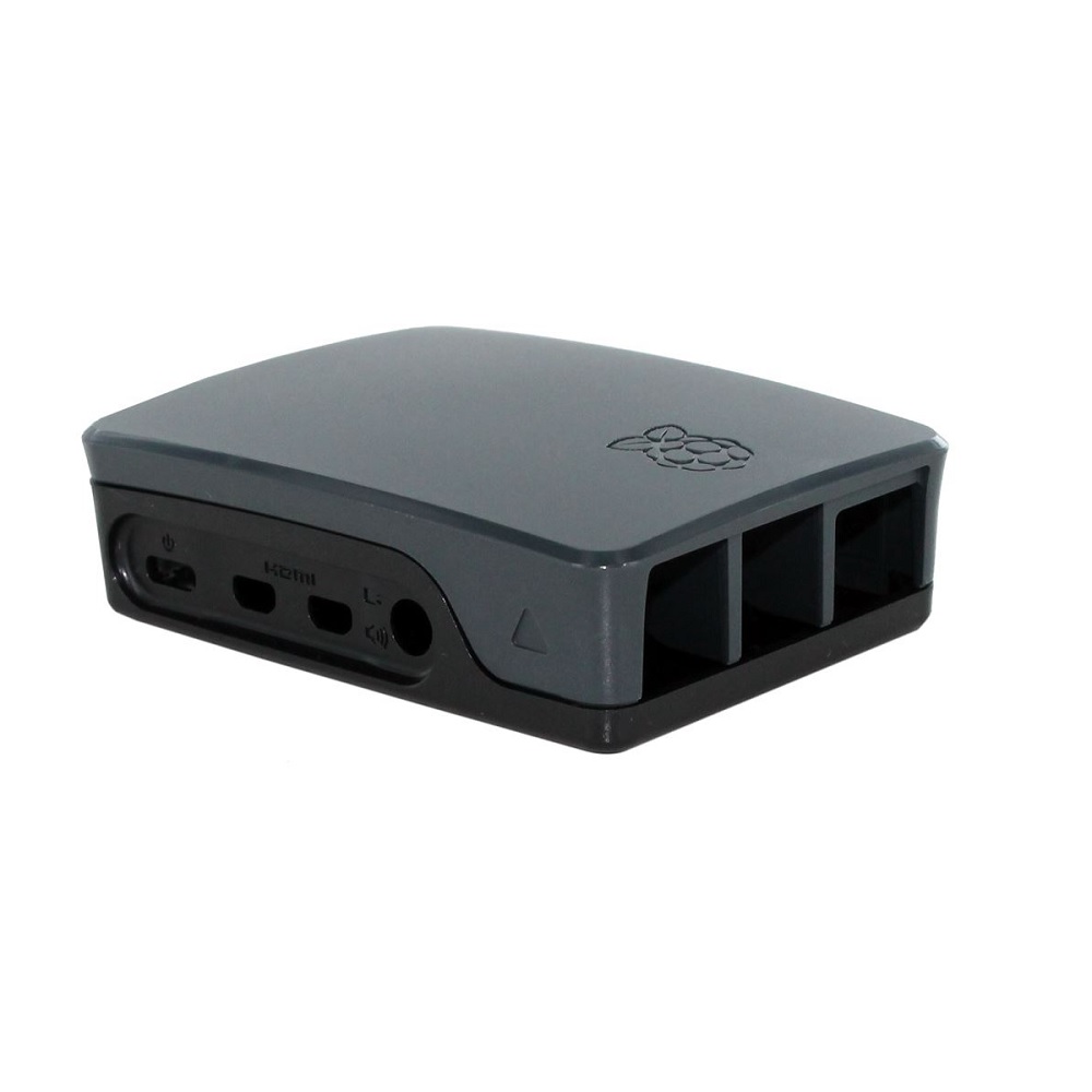 Корпус офіційний для Raspberry Pi 4B, сіро-чорний  (SC0230)