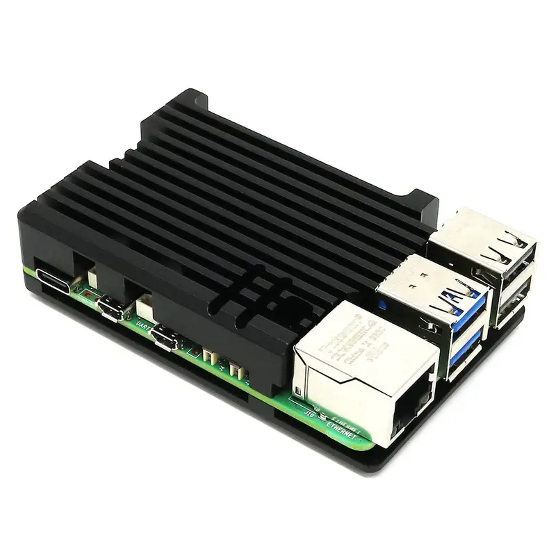 Корпус-радіатор для Raspberry Pi 5 алюмінієвий чорний (Aluminium Armor) — зображення 1