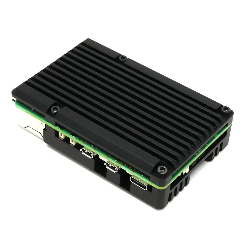 Корпус-радіатор для Raspberry Pi 5 алюмінієвий чорний (Aluminium Armor) — зображення 3