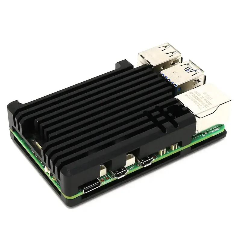 Корпус-радіатор для Raspberry Pi 5 алюмінієвий чорний (Aluminium Armor) — зображення 2