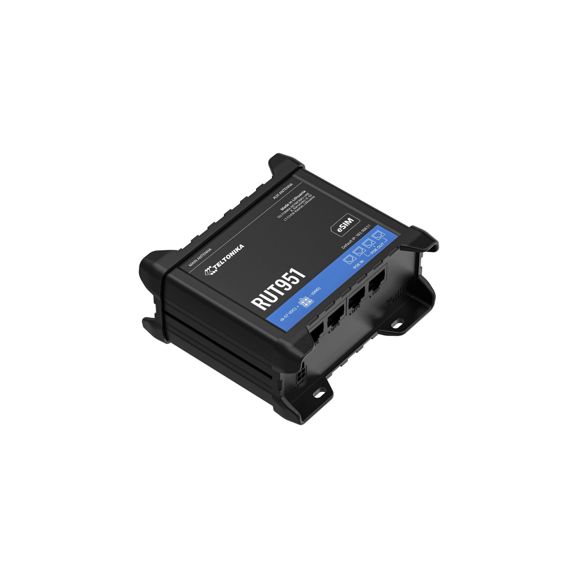 Маршрутизатор Teltonika LTE/Wi-Fi/DualSIM/POE+ без БЖ (RUT951 PoE+) — зображення 3