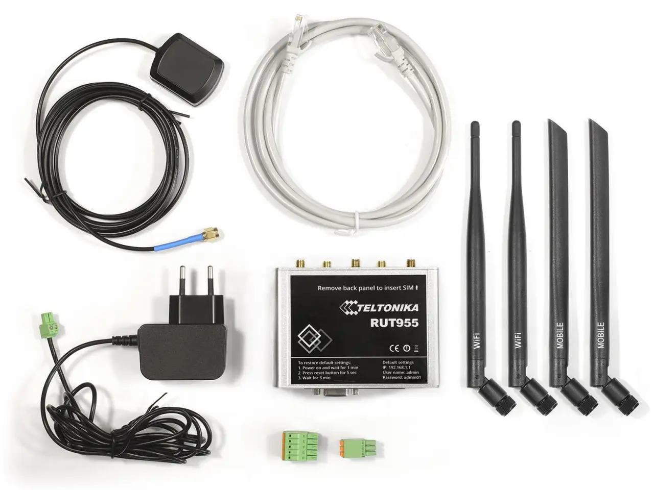 Маршрутизатор Teltonika LTE/Wi-Fi/GPS/DualSIM/IO (RUT955 SILVER) — зображення 3
