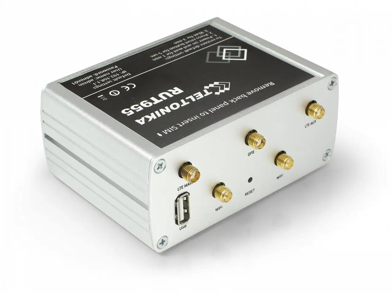 Маршрутизатор Teltonika LTE/Wi-Fi/GPS/DualSIM/IO (RUT955 SILVER) — зображення 2