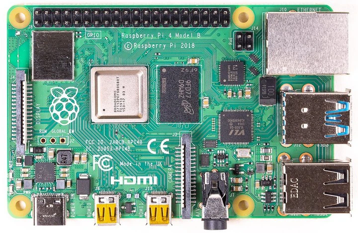 Одноплатний комп'ютер Raspberry Pi 4, Model B, 4GB — зображення 1