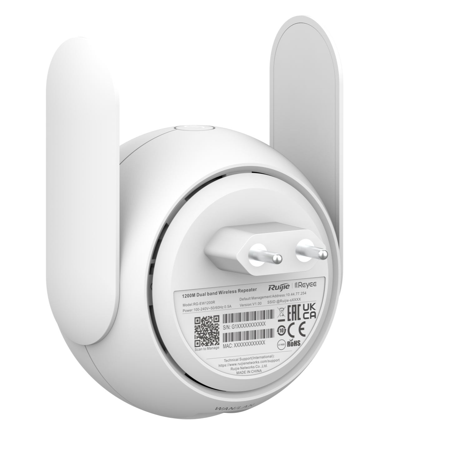 Підсилювач Wi-Fi Ruijie RG-EW1200R — зображення 3