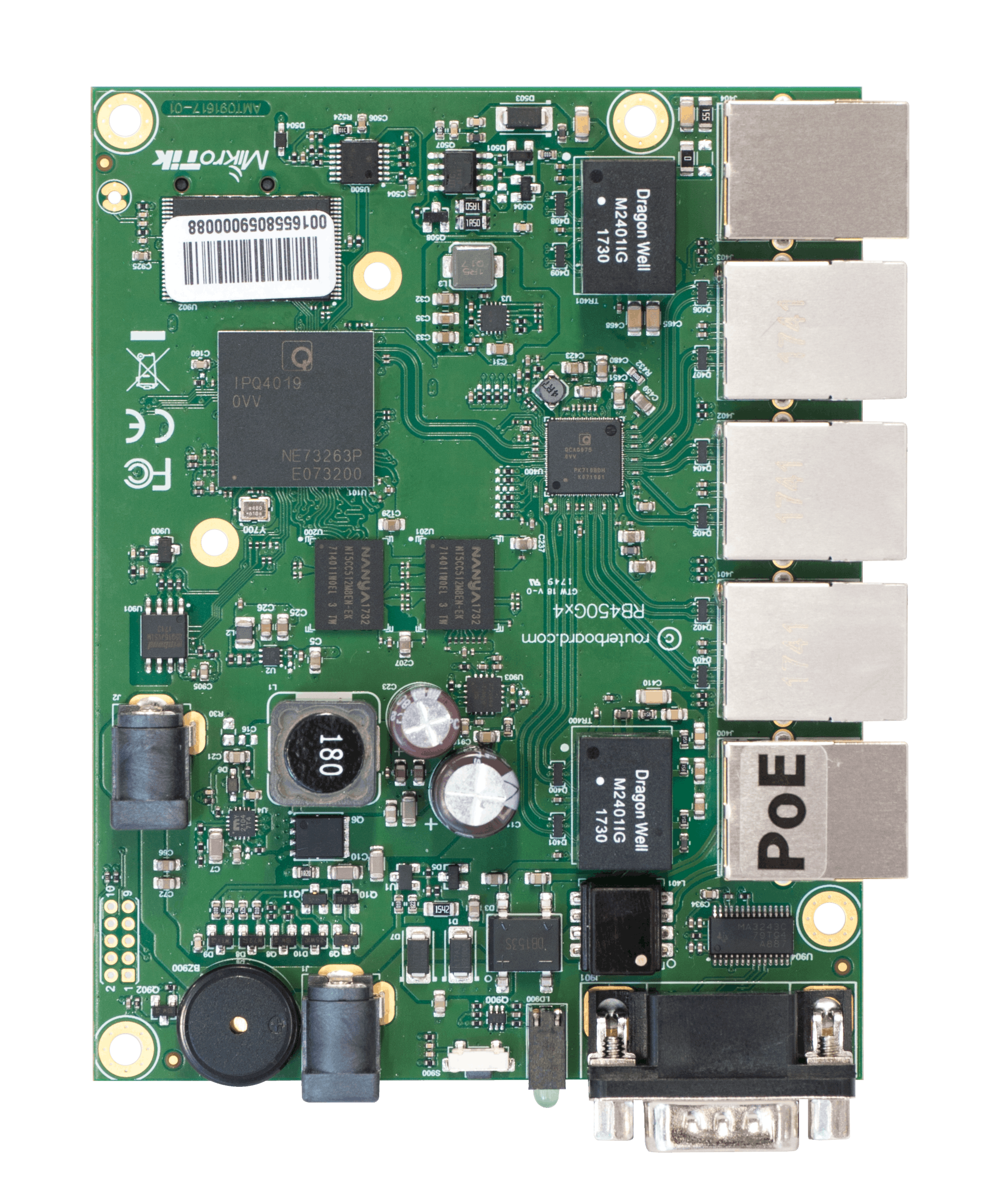 Плата MikroTik RouterBOARD 450Gx4 with four core 716MHz Atheros CPU (RB450Gx4) — зображення 2