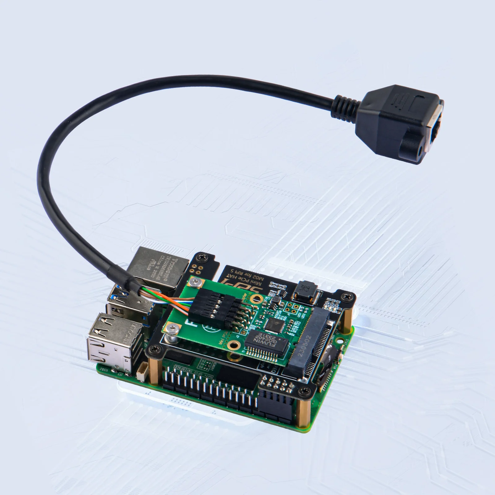 Плата розширення для Raspberry Pi 5  Mini PCIe HAT (EP-0217) — зображення 4