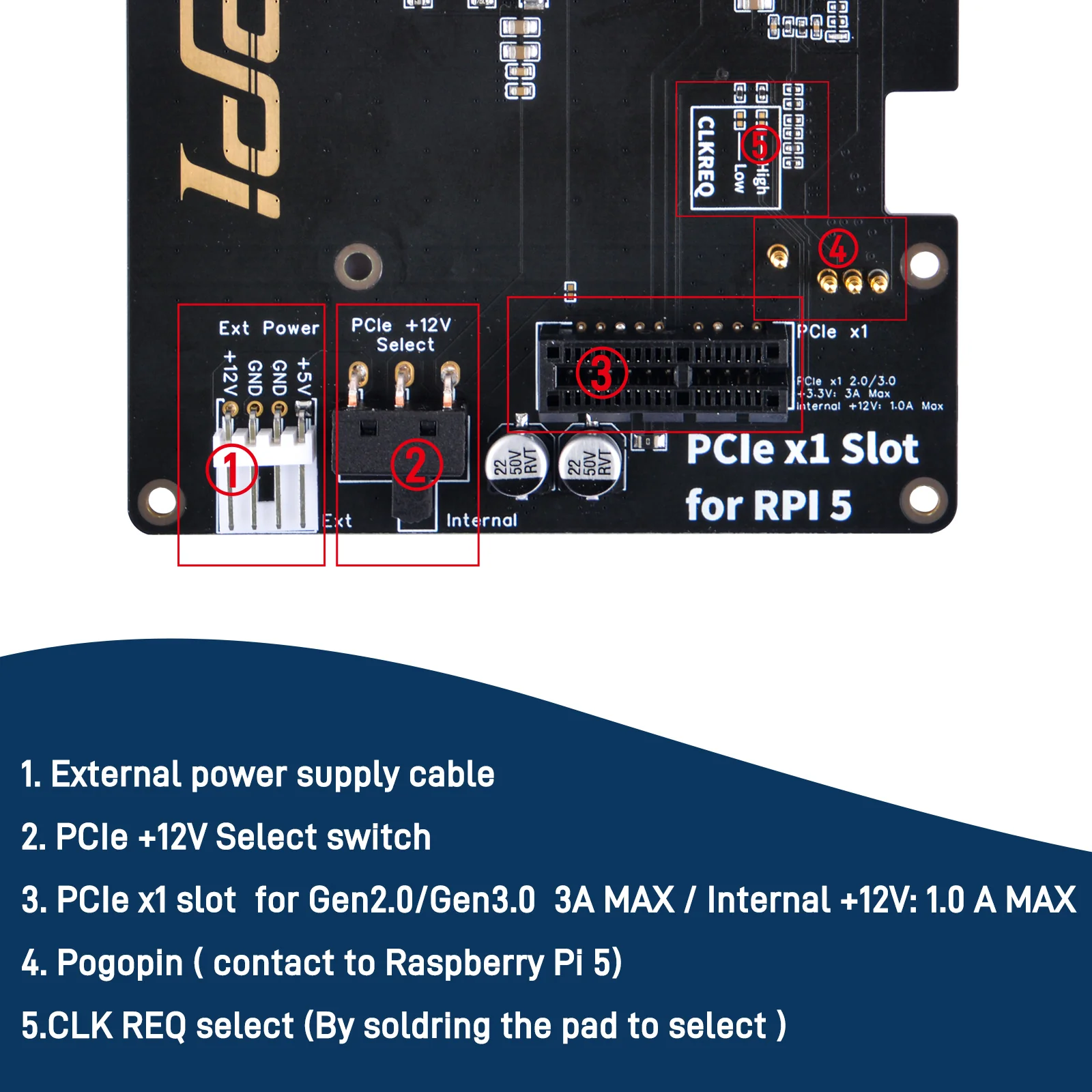 Плата розширення для Raspberry Pi 5  PCIe Slot P02 (EP-0219) — зображення 6