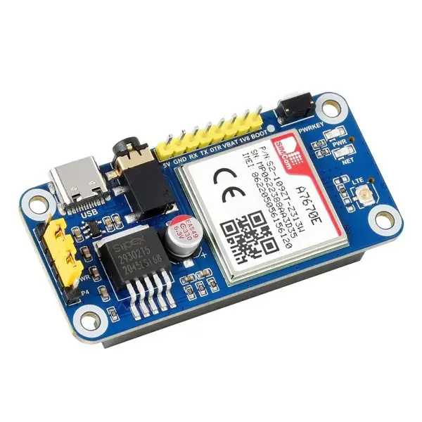 Плата розширення для  Raspberry Pi  A7670E LTE Cat-1 HAT (WAV-20049)