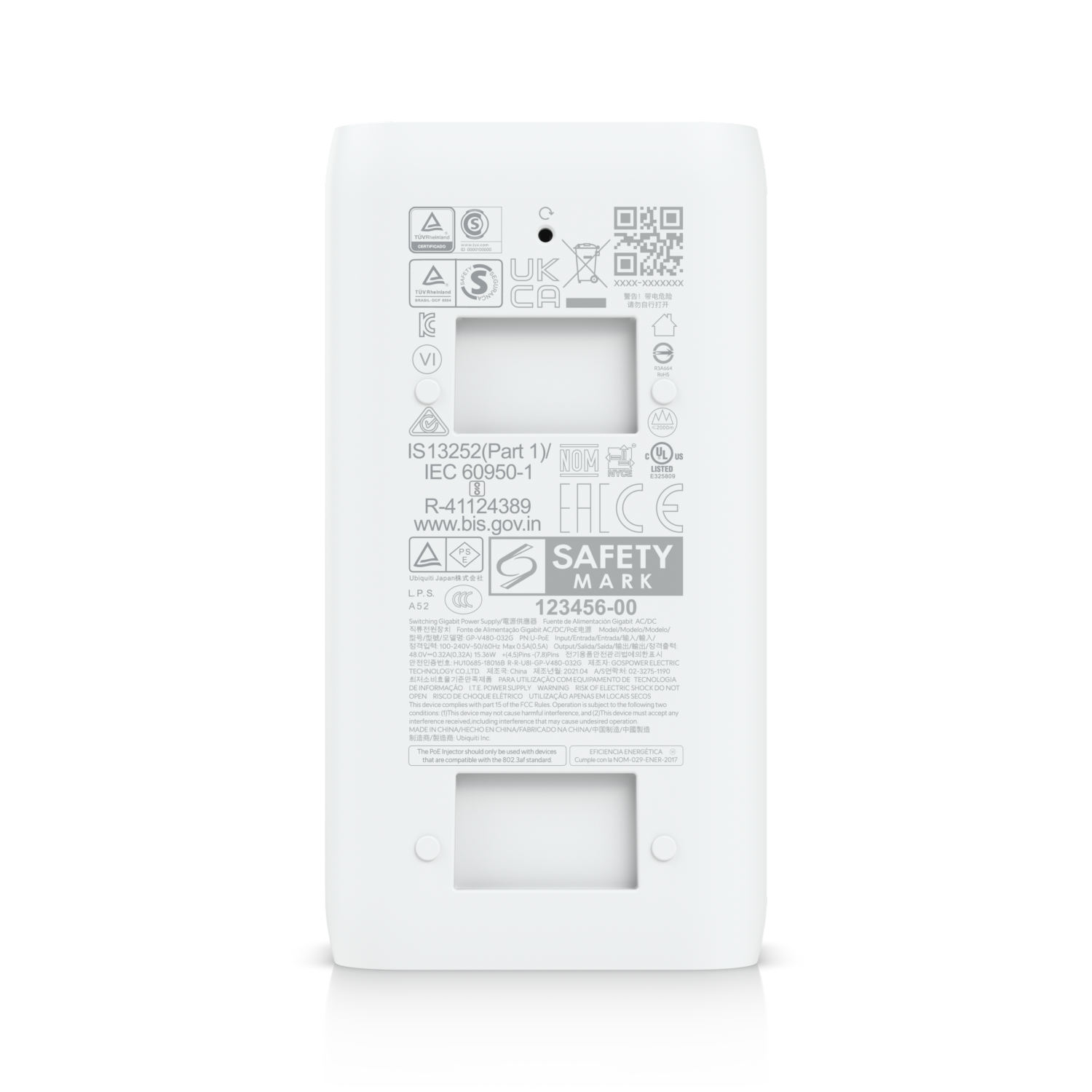 PoE інжектор Ubiquiti, 48В/0.32А/15.4Вт (U-POE-AF/U-PoE) — зображення 5